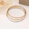 Tri-Color Gold Steel Titanium Women's Bracelet, Minimalist Cross-Border Design, Simple Fashion 18K Gold.
