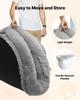 Human Dog Bed, 1740 X 1180 X 240 Mm Orthopedic Memory Foam Human Sized Dog Bed, Humans Pet Beds with Side Pocket, Handle & Zipper, Removable