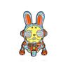Trendige Brosche: Roboter Hase Raumschiff Kassette mit sichtbarem Garnelen-Design