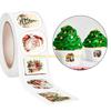 92MF 1000Pcs Holiday Packaging Label Christmas Decorative Sticker Adhesive Wrapping Label for Journal Notebook Packaging