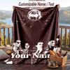Personalized Flannel Throw Blanket,Arctic Monkeys Custom Printed Name, Cozy Plush Blanket For Home Use
