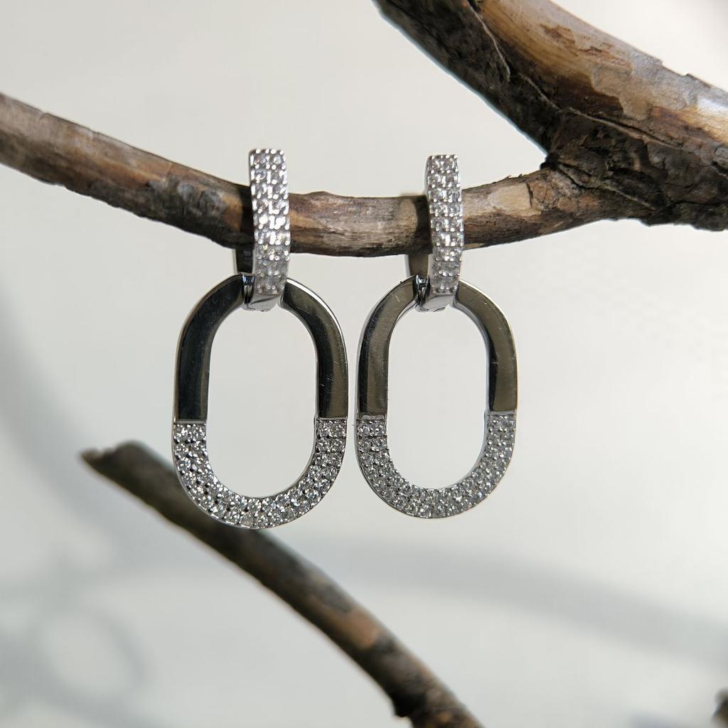 Silver Earrings with Cubic Zirkonia (2191841)