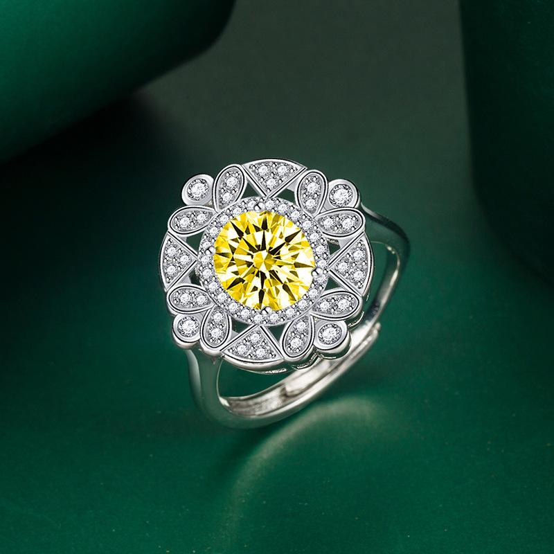 BELLA BOX Classic Opening Resizable Rings For Women Zircon Engagement Party Fine Jewelry Gift