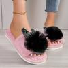 Women's All-Season Slip-On Moccasin Slippers with Plush Faux Fur-Like Lining & Arch - Soft EVA Cushioned Insole, Slip- Sole, Cozy Indoor/ House