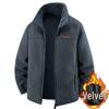 Men's Double-Sided Fleece Cardigan Jacket: Enhanced Warmth for Autumn & Winter, Windproof, Ideal for Middle-Aged & Young Adults