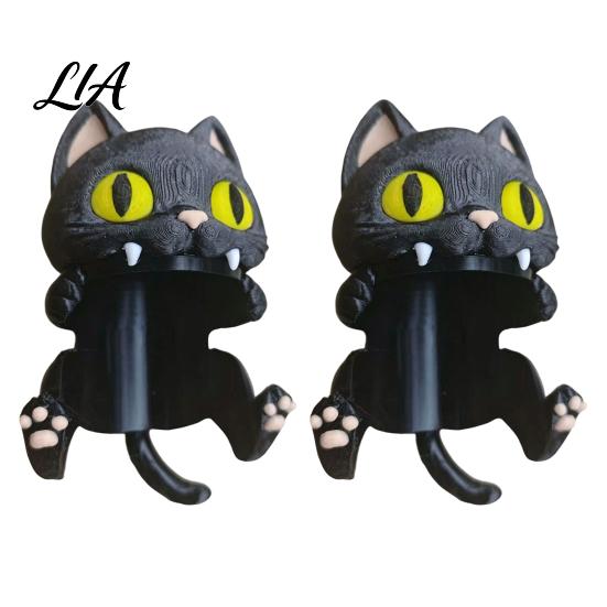 Bat Shaped Can Support 3D Printed Holder, Funny Cartoon Vampire Cat Stand Practical Beverage Holder for Standard Soda Cans, Halloween Desktop