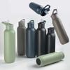 Portable Mountaineering Double-Layer Insulated Sports Water Bottle, 304 Stainless Steel, with Handle and Small Mouth.