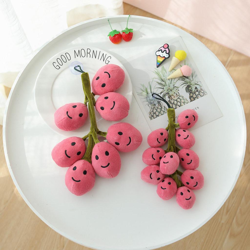 Porte-clés en Peluche Raisin Avec Remplissage en Coton PP Pour Enfants et Adolescents