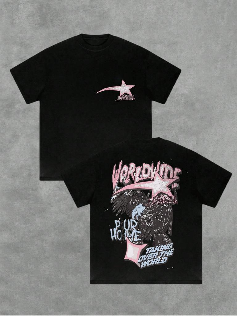 Street Style - DoublePrinted T - Shirt, 100% Cotton 220g