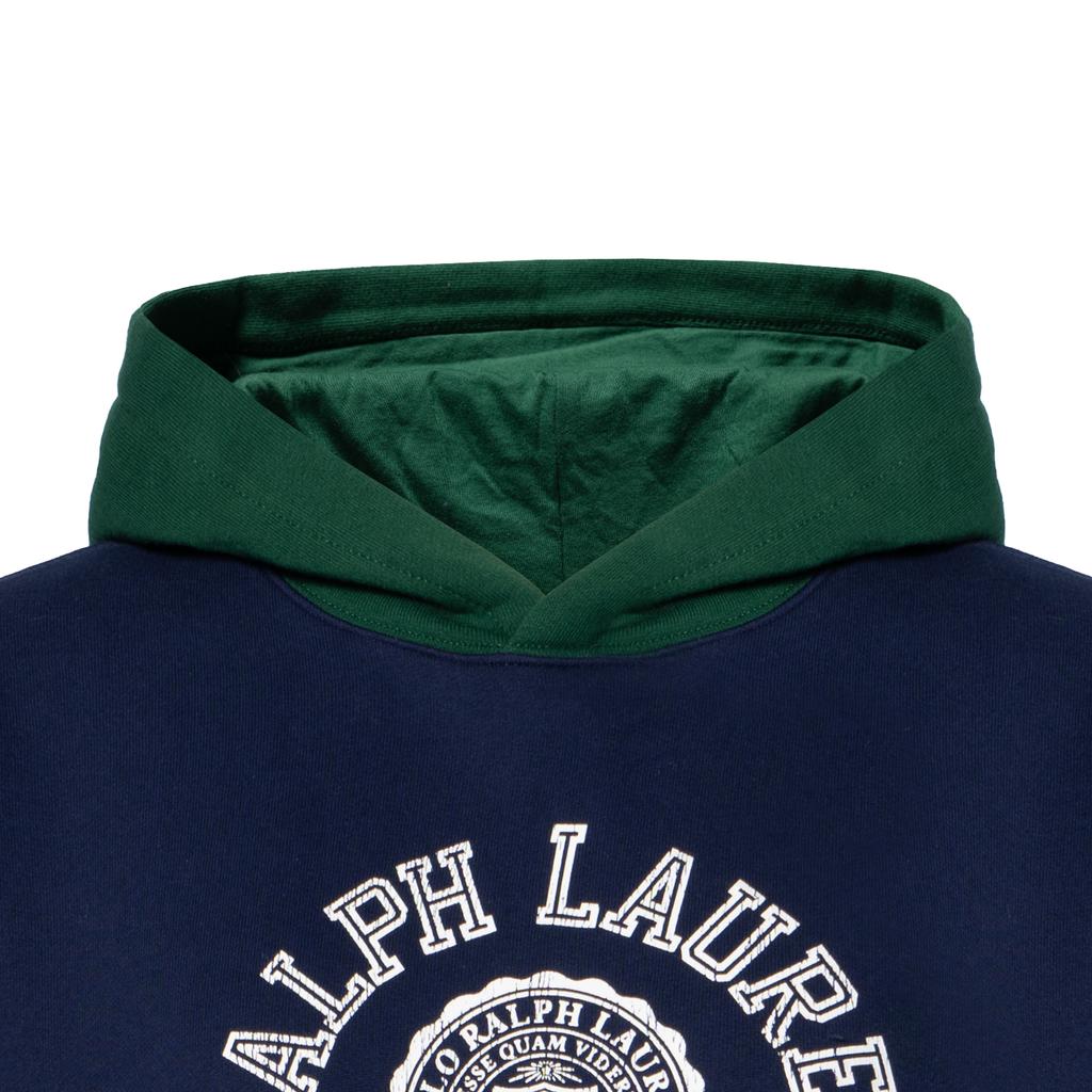 Polo Ralph Lauren Hoodie Color Block Pattern Print Long Sleeve Kids hoodies Blue 323952489-001