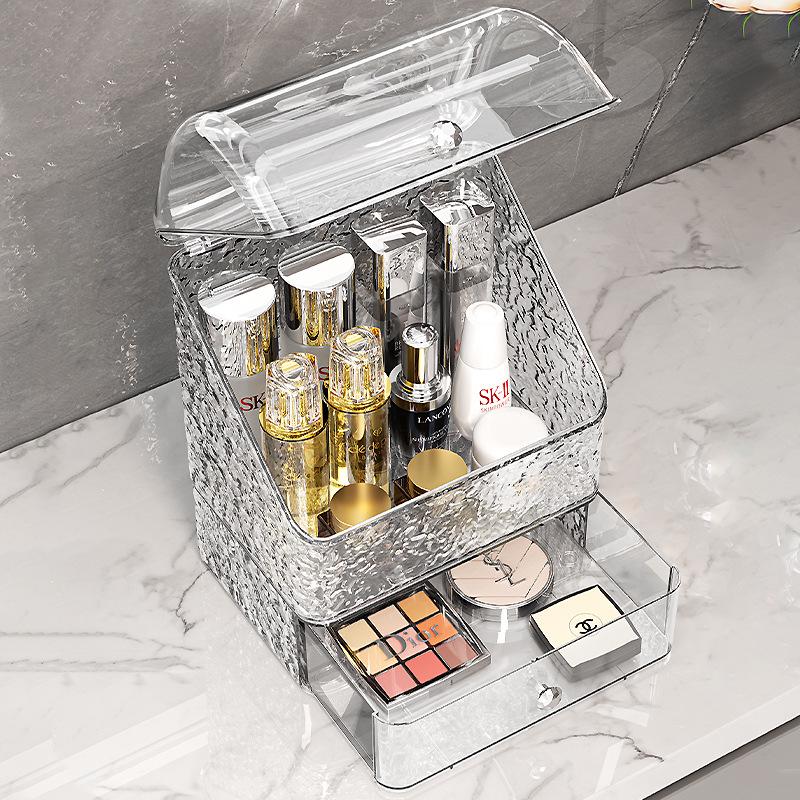 Glacier Pattern Makeup Organizer with Dustproof Drawers