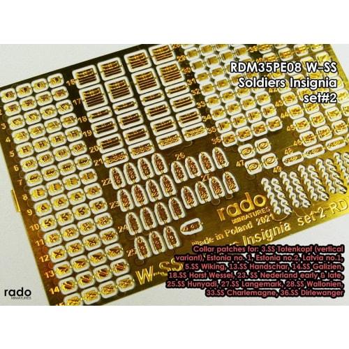 Rad Miniatures 1/35 WWII German Waffen-SS Insignia Set 2 Plastic Model Parts RDM35PE08
