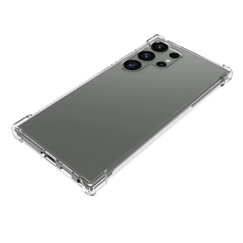 For Samsung Galaxy S24 Ultra Back Cover WANLONFENG TM Series 2.0mm Clear TPU Phone Case (Big Lens Hole)