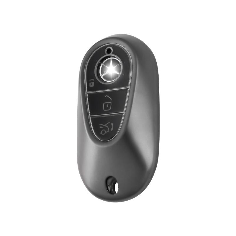 Titanium Gray Key Covers for 2024 Mercedes-Benz C260, LC200L, S400, Maybach EQE, and GLC