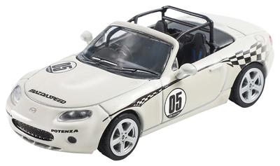 DIECASTTEAM Scale Mazda MX5 Racing Version Finished 1/64 - (RHD) - White, Model, LL-045-193