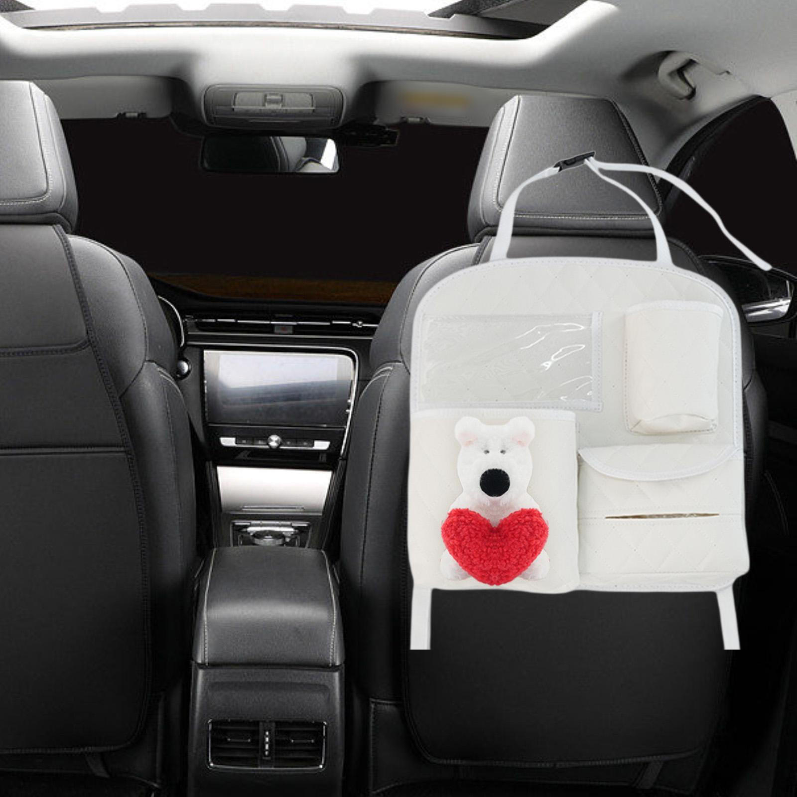 

Car Back Seat Organizer Hanging Backseat Bag Trash Bin Easy Installation Adjustable Washable червоний
