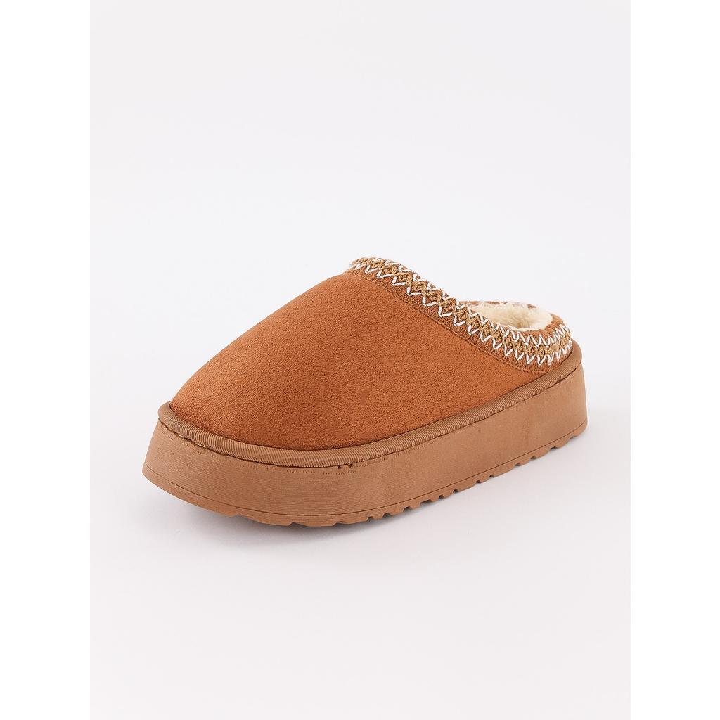 Snow Boots, Women's Winter Baotou Slippers, Sponge Cake Thick Soled Warm Cotton Shoes for Women