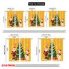 2pcs,2D Plane Printing Print Curtains Christmas Tree Santa Snowman Gifts 100% Polyester (without Rod) Festive Use for Bedroom,