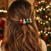 Multicolored Xmas Ball Ponytail Clip Glitter Christmas Hair Accessories Christmas Hair Clip Gift