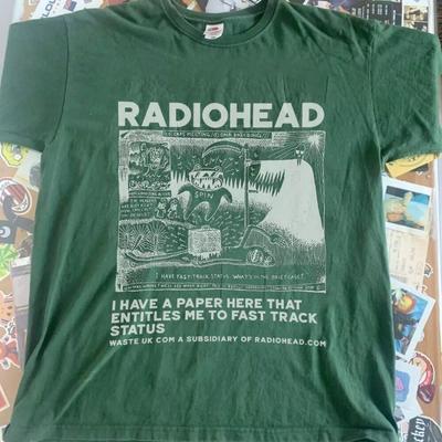 Radiohead 90-tals Retro Grafisk Unisex Skogsgrön T-shirt S-5XL Unisex T-shirt