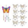 8 Stück Schmetterling Unfertige Bastelarbeiten Holzscheiben Ornamente Für Kinder Bemalen Windspiele Heimdeko Kinder DIY Malen Geschenke 2d