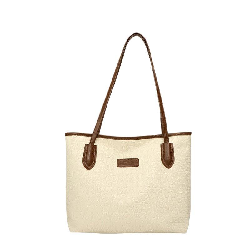 Texture College Students Commuting Tote Bag for Class Large-capacity Bag Women's Travel New Casual Work Shoulder Bag