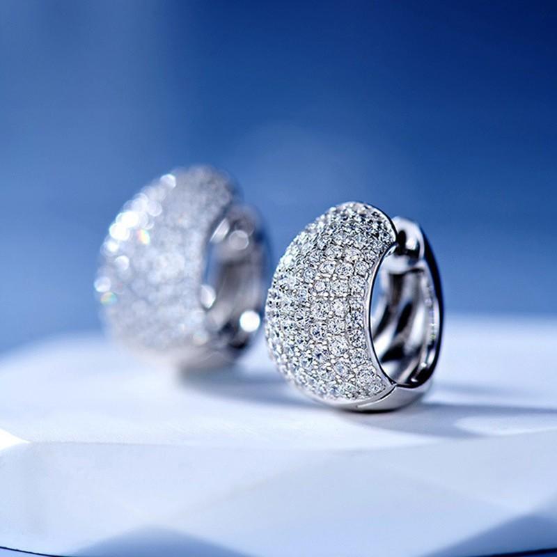 

densely inlaid men s earrings, hip-hop trendy brand men s and women s earrings, ruffian handsome American earrings платиновий