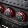 3X Air ConditionButton Knob Ring Trim For Jeep Wrangler JK 11-17 & Compass 10-16
