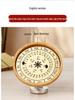 Adjustable Wooden Sundial Perpetual Calendar, Desktop Ornament and Timer for Home or Office Decor