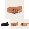Leatherlike Belt For Women With Alloy Buckle And Geometric Design For Casual Wear