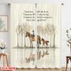 2 st 2D plattryck Fönsterdraperier Ridande häst Skog 100% Polyester Utan elektricitet Festdekorationer för Mångsidig användning