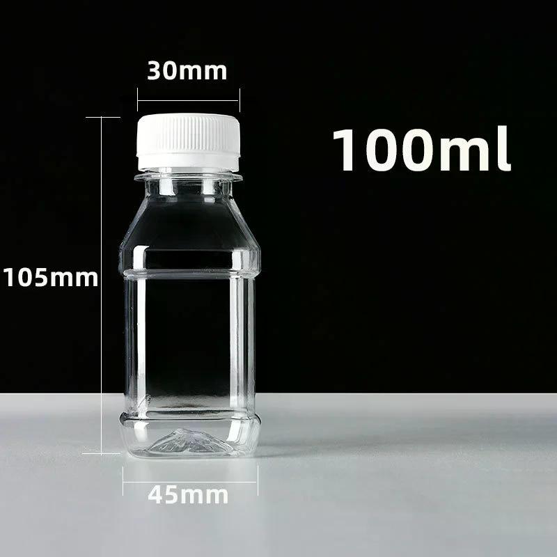 10/20pcs 100ml Refillable Empty Plastic Portable Clear Bottles Leakproof Juice Water Drink Containers Beverage