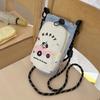 Cartoon Printed Water Bottle Bag Dopamine Style Lightweight Bag Trendy Phone Pouch  Outdoor Travel