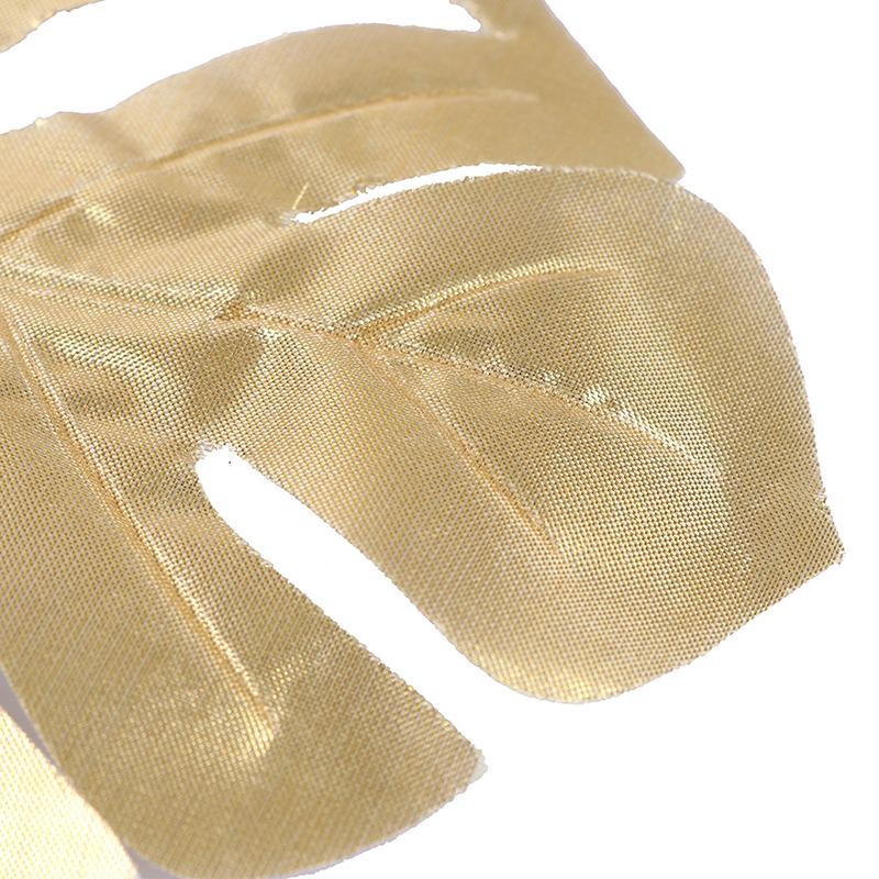 12 stk gull Kunstige falske palmeblader grønne planter Hjem bryllup DIY dekorasjon