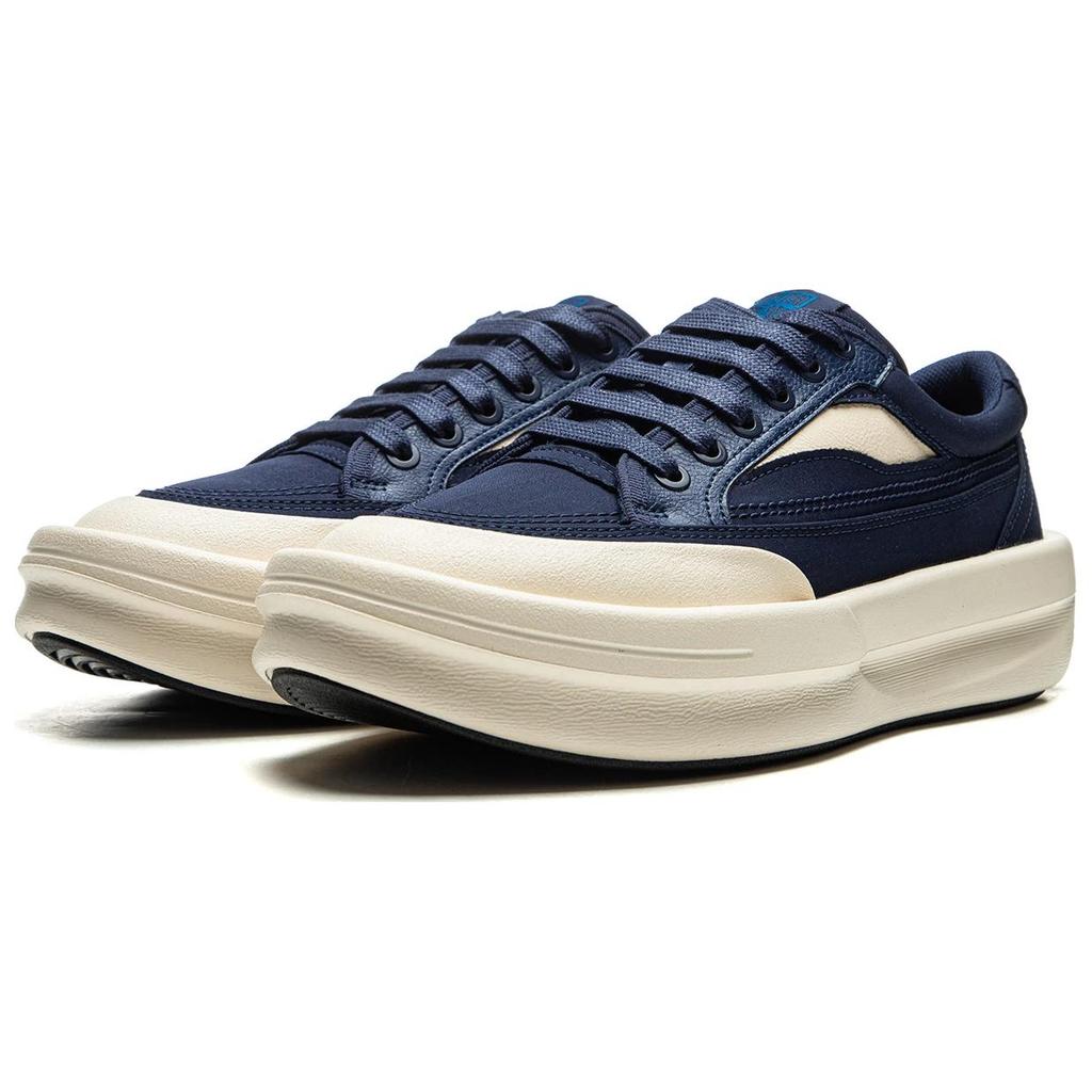 Li Ning Kung Fu Yang Comfortable Versatile Non-Slip Wear-Resistant Low-Top Casual Shoes Unisex Casual Shoes Deep-Blue AZGU045-10