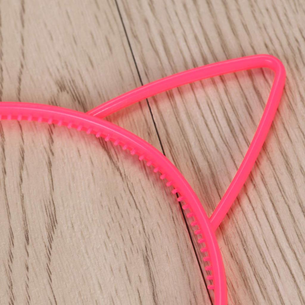 Frcolor Cat Ear Headbands, Plastic Hairbands, Hair Clips for Kids, Costume Hair Ornaments, for Parties, 10-Piece Set (Mixed Colors)