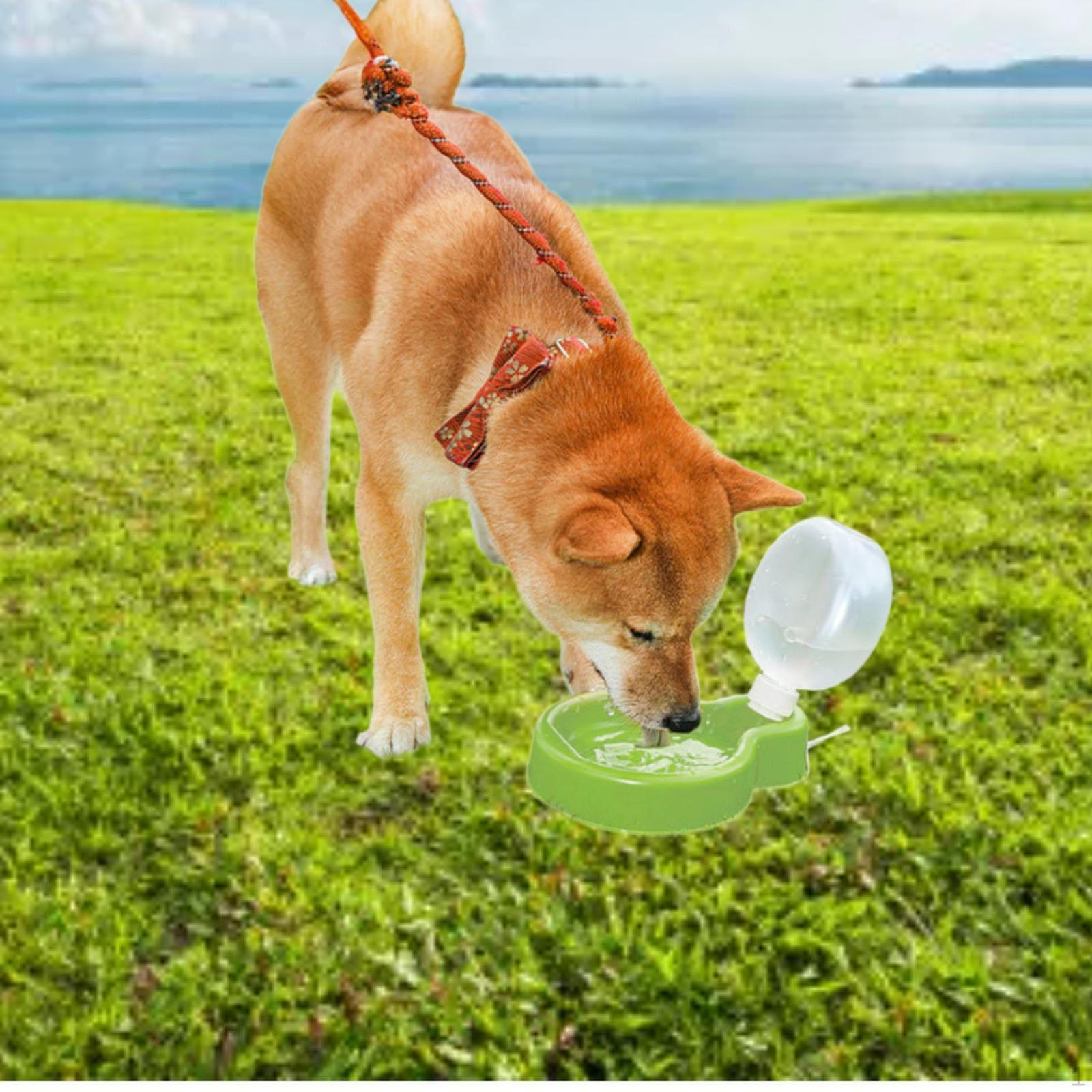 

2 бутылки для воды для собак, диспенсер для напитков 500 мл, портативная кружка для питья домашних животных зелёный