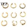 Vintage Style Toe Ring 9Pcs/Set for Women, Adjustable Open Band Rings Ring, Golden Silver Plated Foot Jewelry Summer Beach Vacation