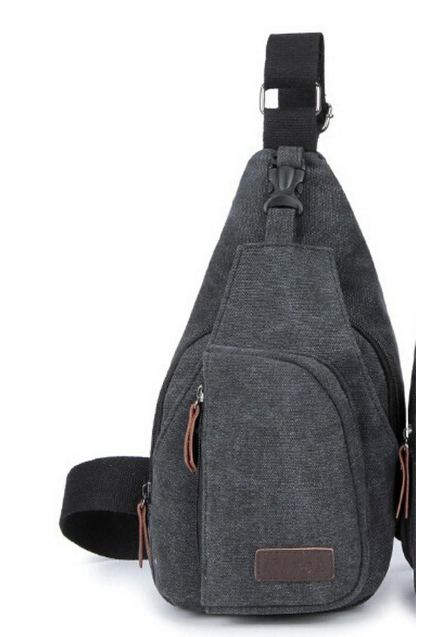 Korean Style Men's Multifunctional Canvas Crossbody Bag