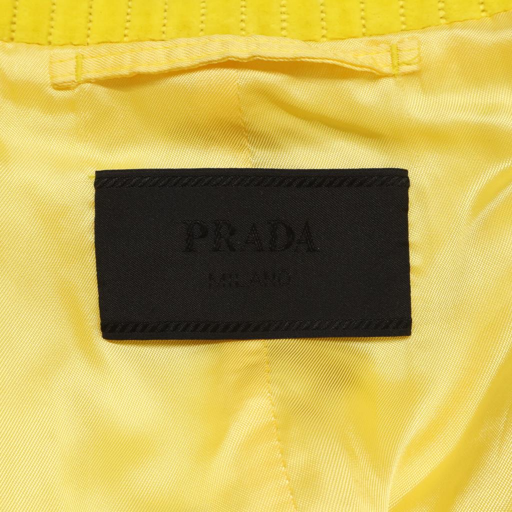 Prada [Domestic Regular] SGB840 Corduroy Long Coat 44 yellowUsed