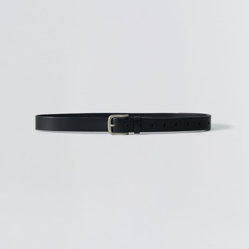 EZIO Minimal Mono Leather Belt_Black