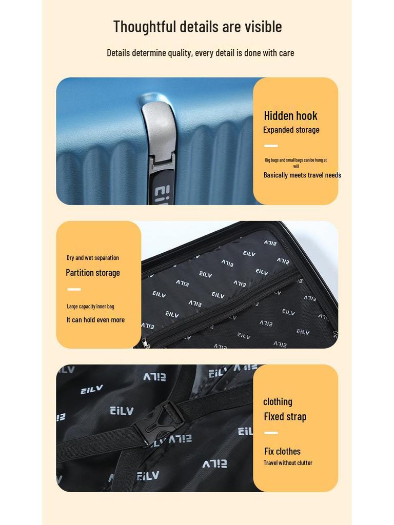 16" Rolling Suitcase with Universal Wheels for Business Travel - Suitable for Men, Women, and Students, Carry-On Approved