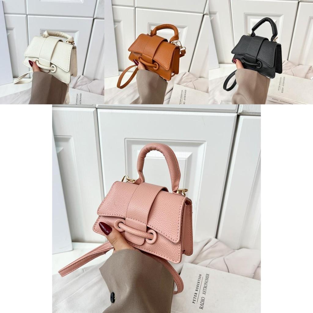 Stylish Pu Leather Shoulder Bag For Women Small Square Bag With Flap Cover Design
