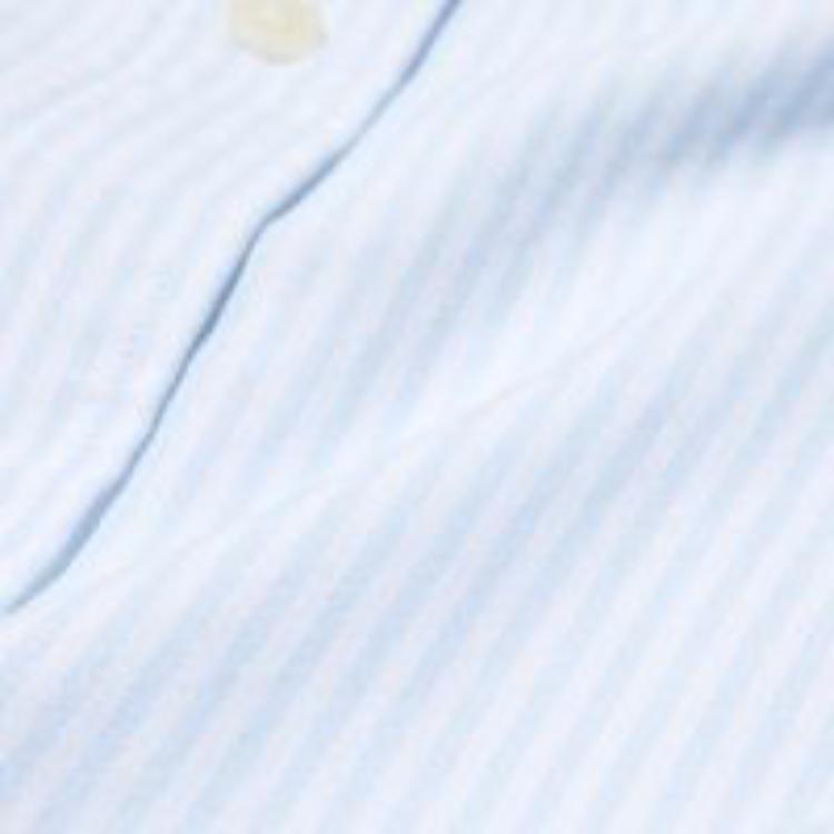 Uniqlo X JW Anderson Collaboration SS25 Striped Logo Pattern Oversized Long Sleeve Shirt Men Shirts Light-Blue 478218-61