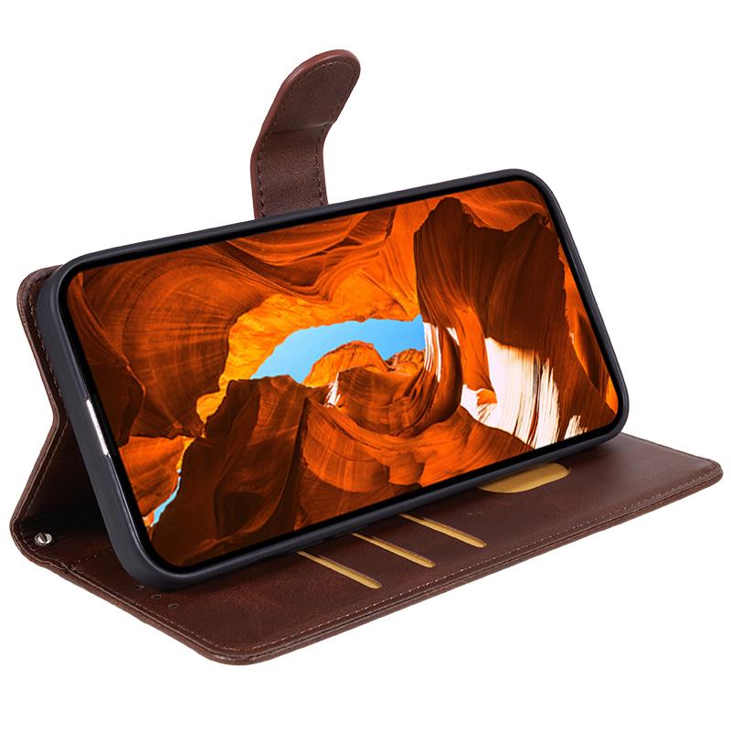 PU Leather Phone Case for Nokia G22 Magnetic Clasp Calf Texture Wallet Stand Phone Cover