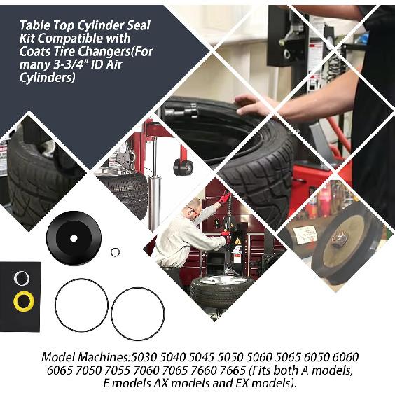 

8183811,183811 Tire Machine Changer Table Cylinder Seal kit Compatible with Coats Tire Changers 5060 5030 5070 6050 6060 7050 7055and More