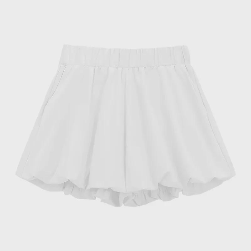 Women's 2024 Autumn Wide-Leg Elastic Waist Pumpkin Bloomers Shorts
