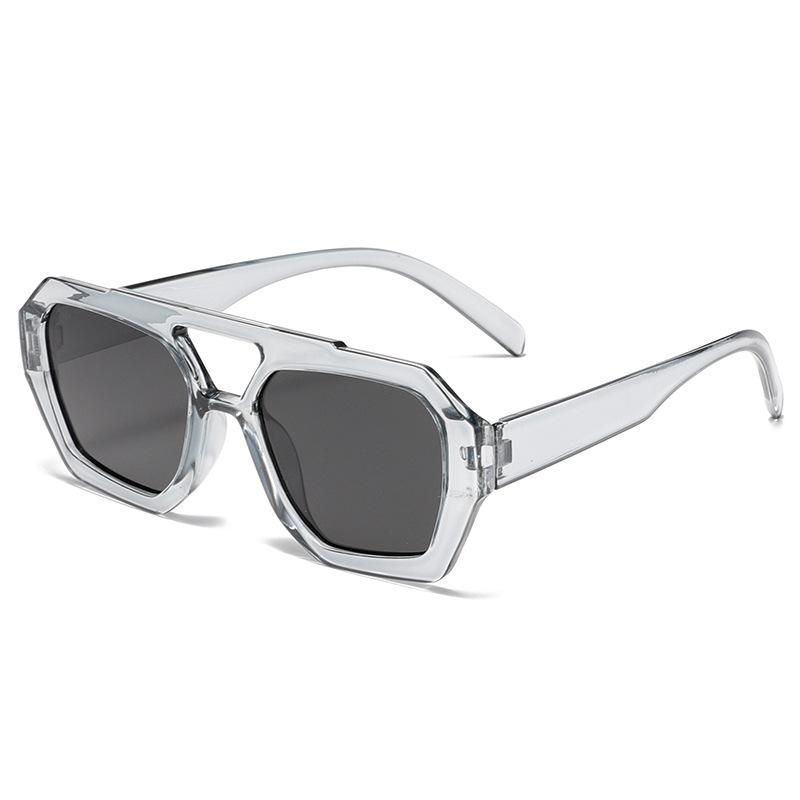 

Vintage Square Sunglasses for Women Women Men Thick Frame Double Bridges Eyewear Female Stylish Chic Polygon Glasses Leopard Shades As shown