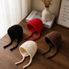Ear Protection Knitted Beanie Hat Thickened Woolen Hat New Knitted Earmuff Hat  Women