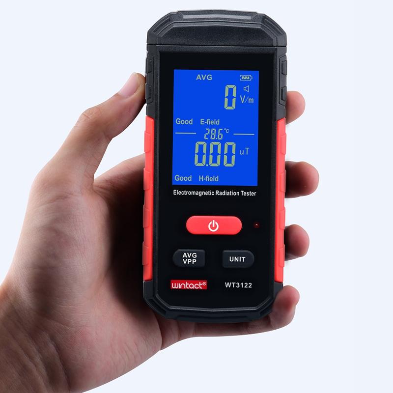 WT3122 Electromagnetic Field Radiation Detector Digital LCD EMF Meter Rechargeable Counter Emission Dosimeter Computer Tester